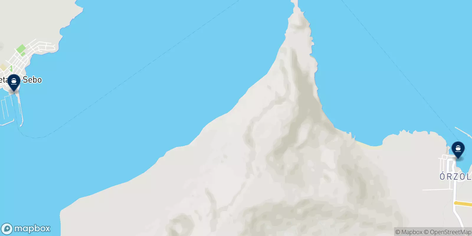 Mapa de los destinos Biosfera Express