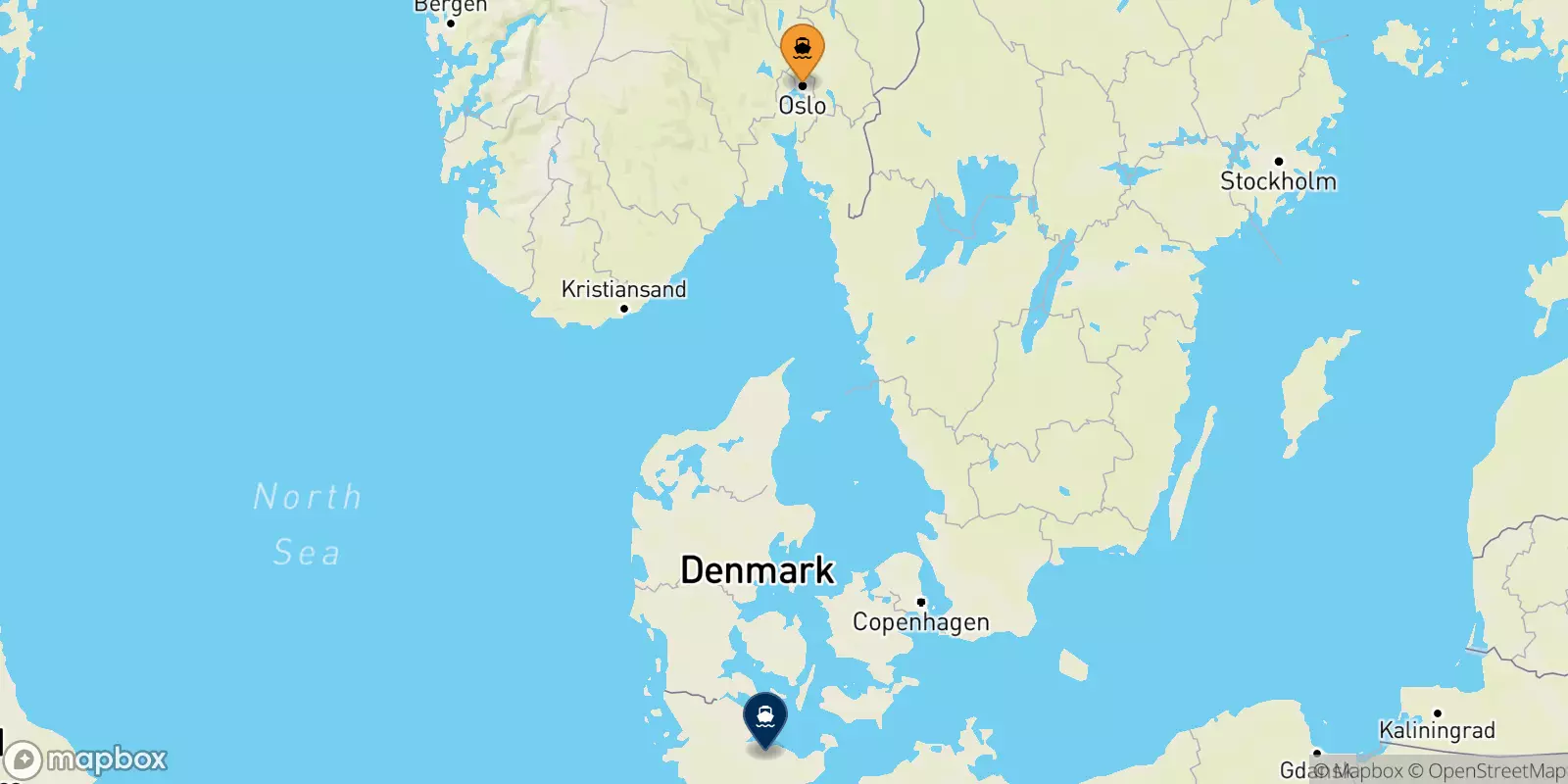 Ferries de Noruega a Alemania