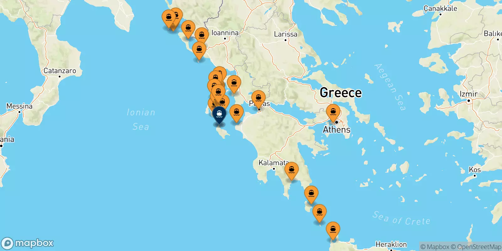 Ferries de Grecia a Islas Jonicas