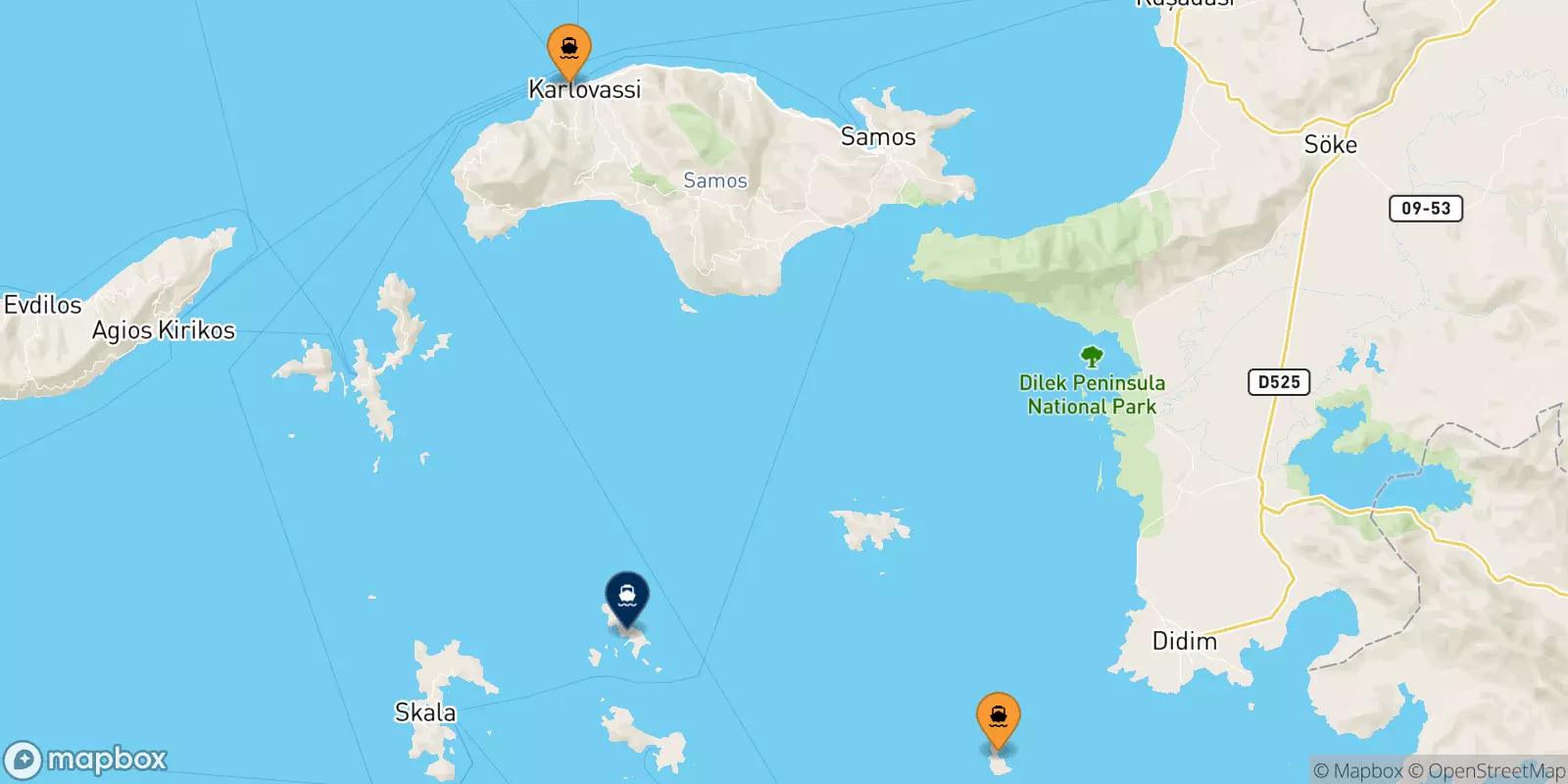 Ferries de Islas Del Egeo a Arkyi