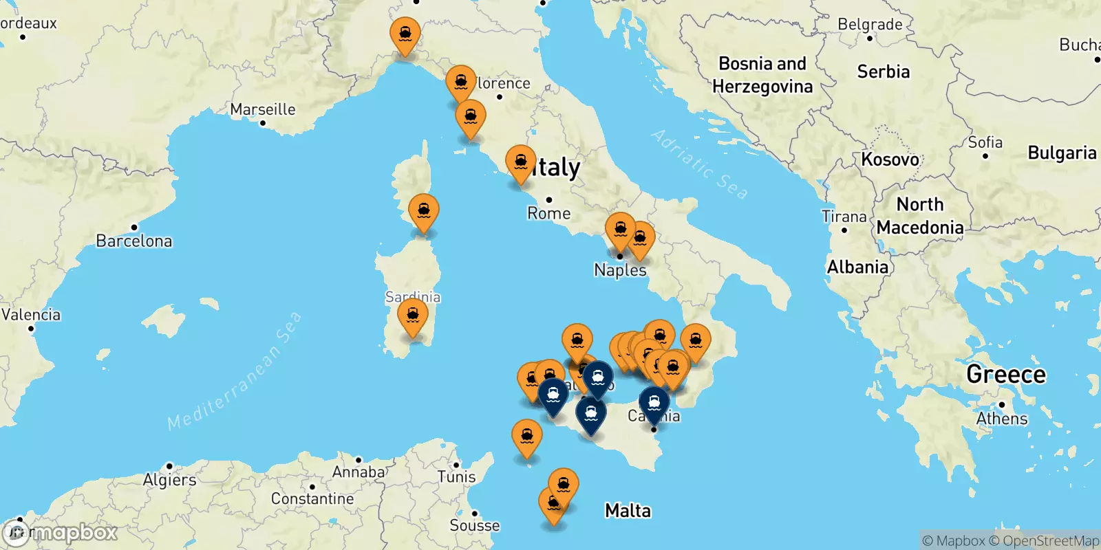 Ferries de Italia a Sicilia