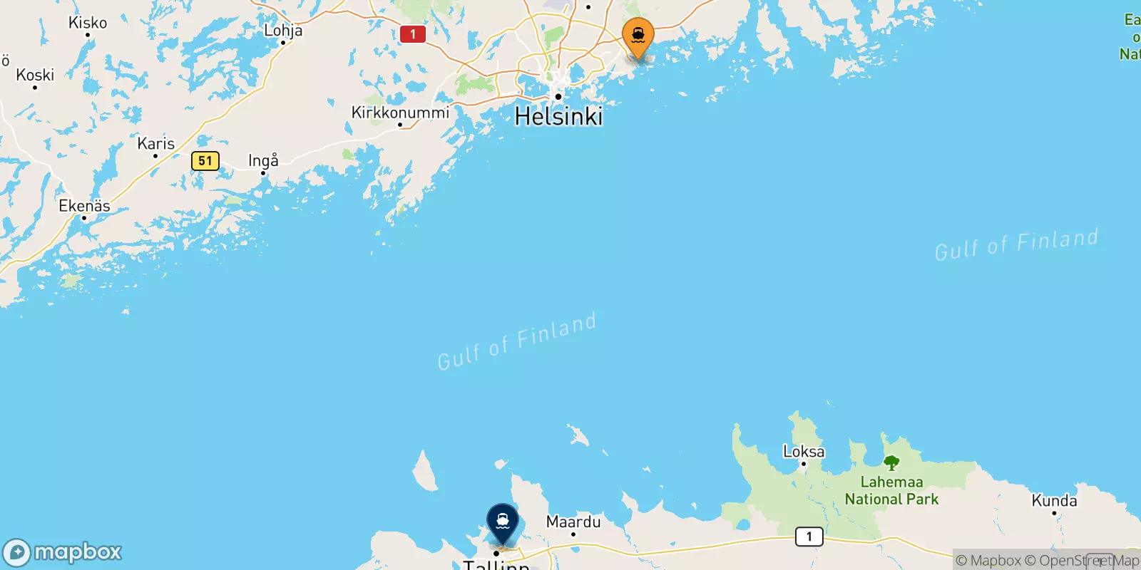 Ferries de Vuosaari a Tallin