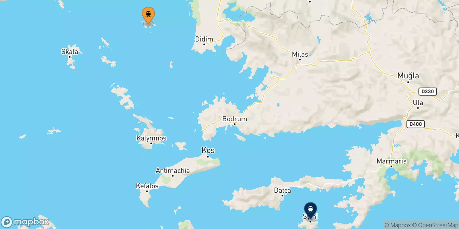 Ferries de Agathonisi a Symi