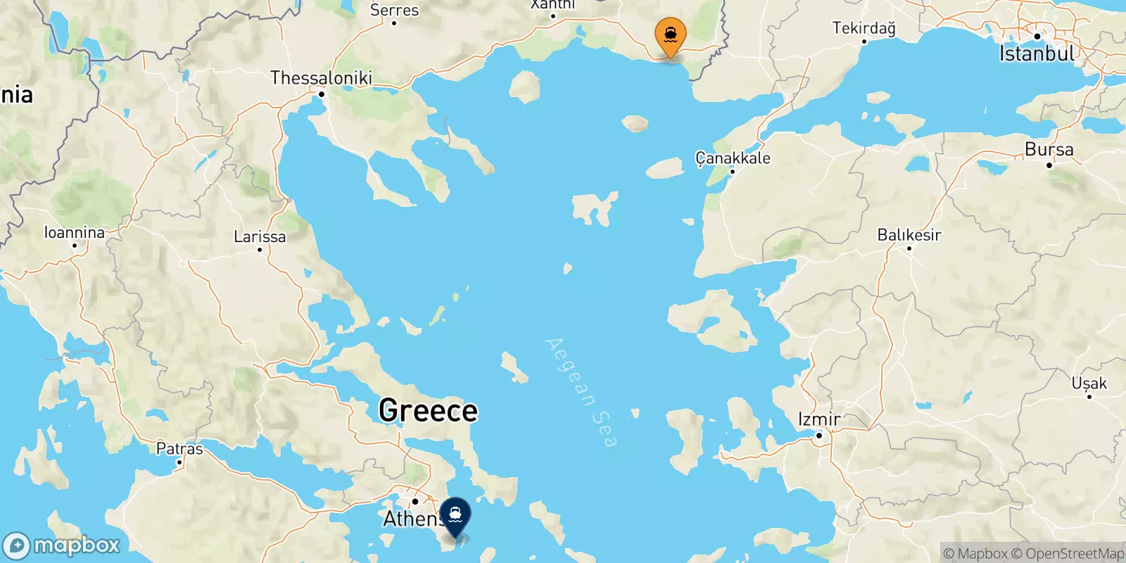 Ferries de Alexandroupoli a Lavrio