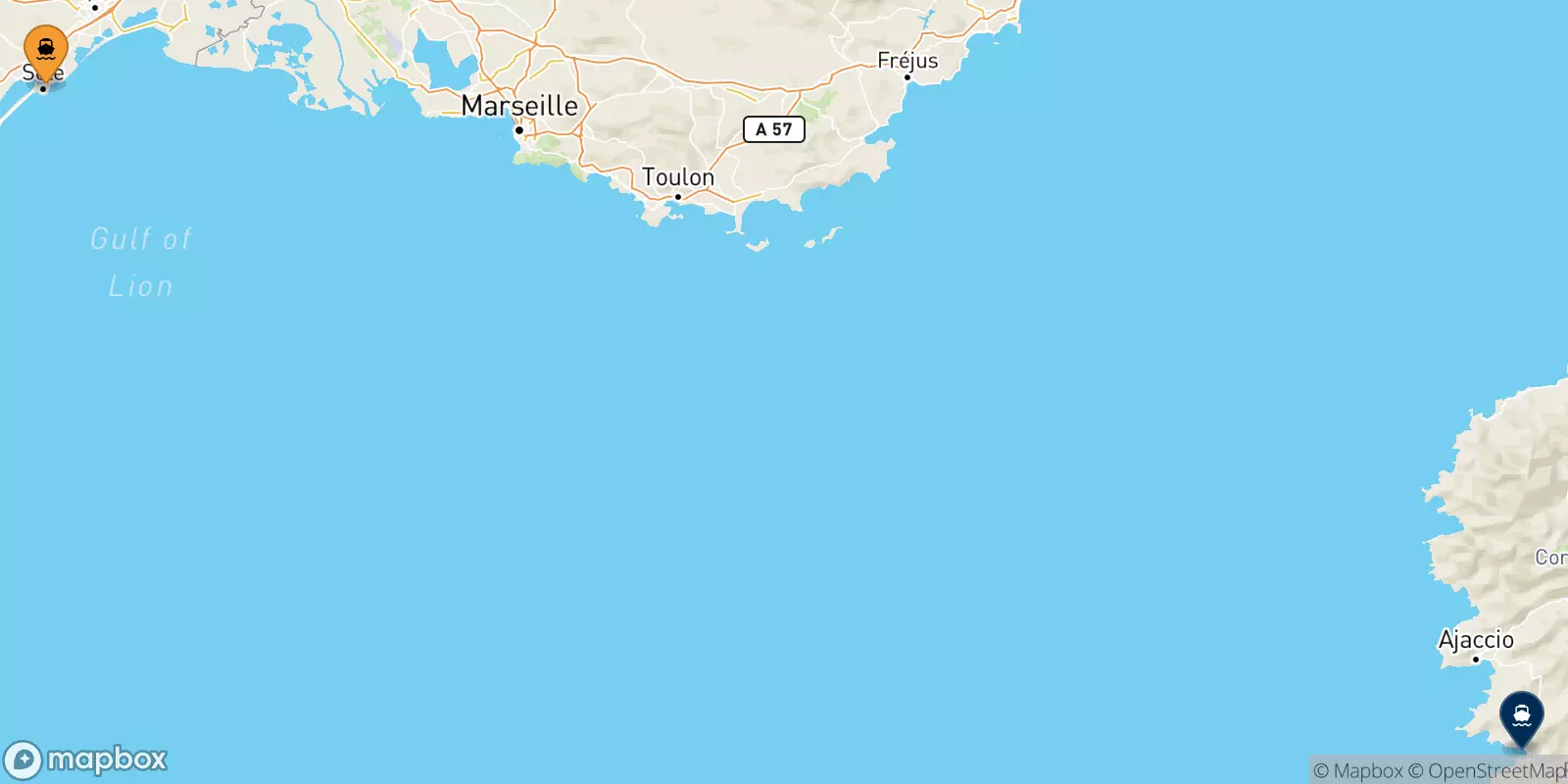 Ferries de Sète a Ajaccio